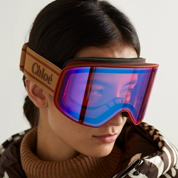 Chloé CH0072S 003 – Matte Rust Ski Mask Goggles Orange/Blue Multilayer ZEISS - Picture 10 of 10